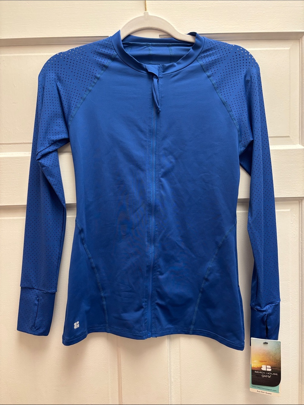 NEW Beach House Sport Ava Zip Front Long Sleeve Sun Guard Swim Coverup Top 47646